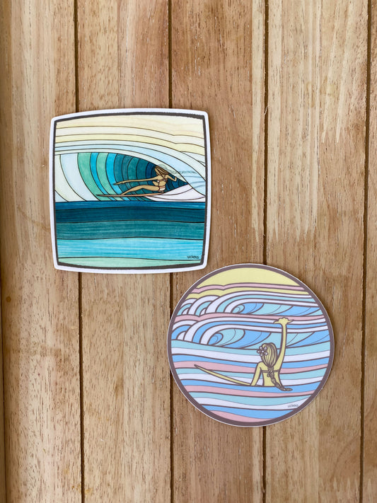 Surfer Girl Sticker Pack