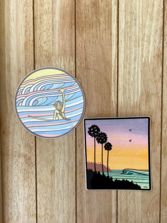 Surfer Girl Sticker Pack